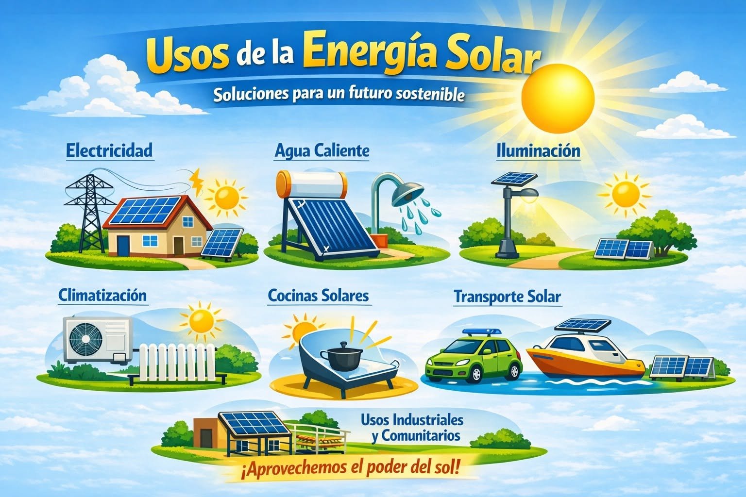☀️🌍 Usos de la Energía Solar: soluciones para un futuro sostenible 🌍☀️