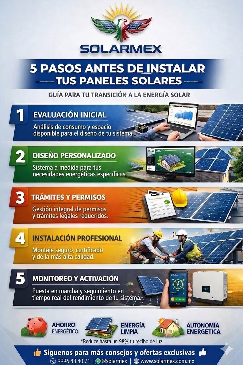 ☀️ ¿Pensando en pasarte a energía solar? No es solo poner paneles, es un proceso que garantiza tu ahorro por más de 25 años.