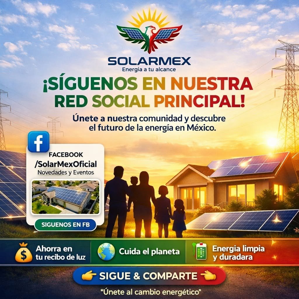 ☀️🇲🇽🦅🔋😎 En SolarMex, te acompañamos en cada paso: desde el análisis de tu recibo hasta que ves tu ahorro en tiempo real desde tu celular. 📱✨